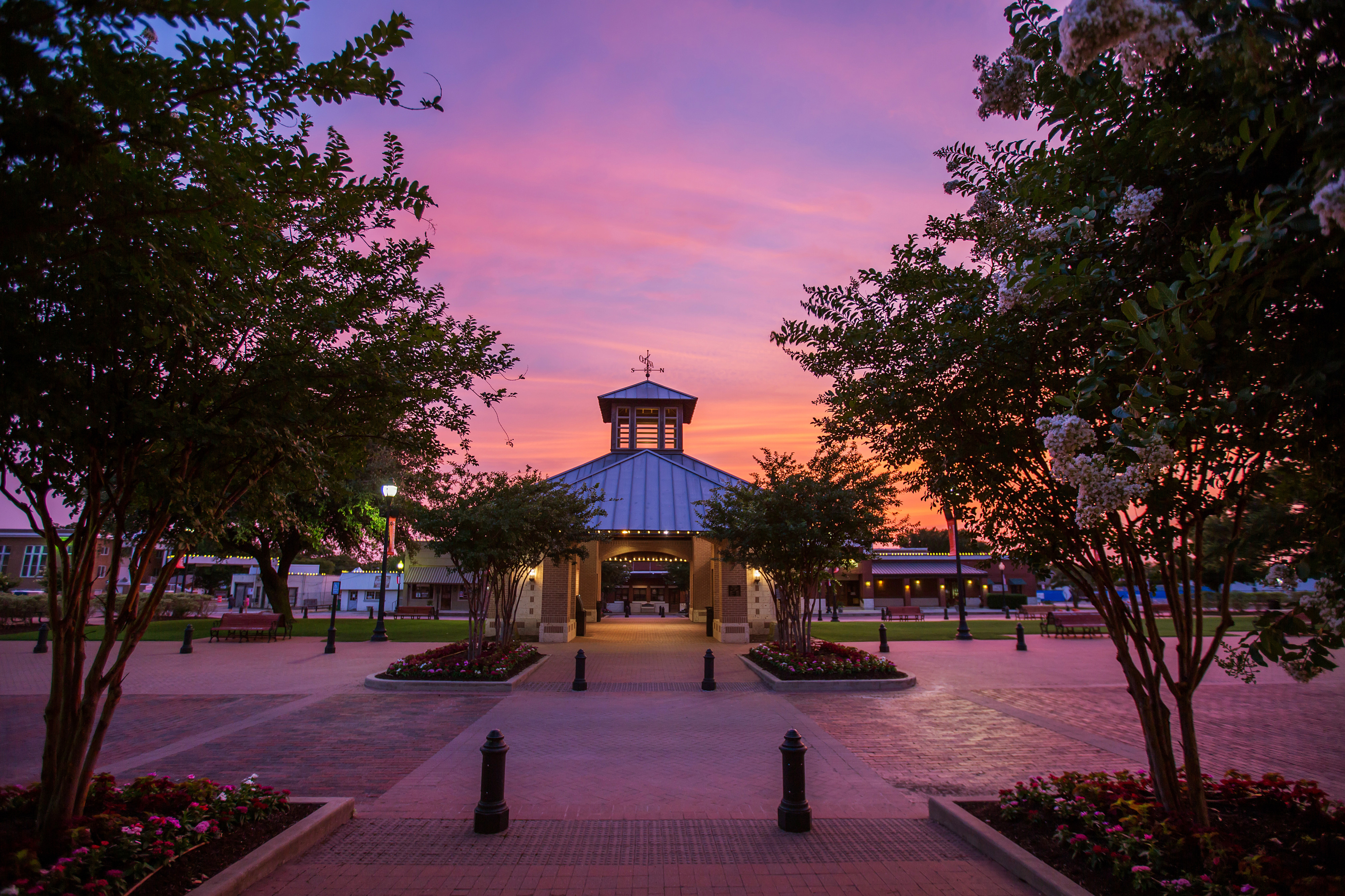 celina square at sunset